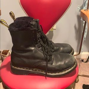 Fur lined Dr. Martens